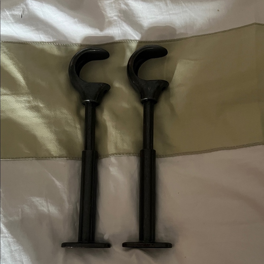 Functional Black Curtain Holdbacks